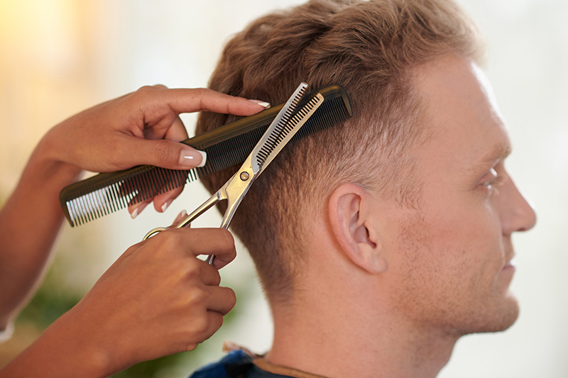 Man getting haircut